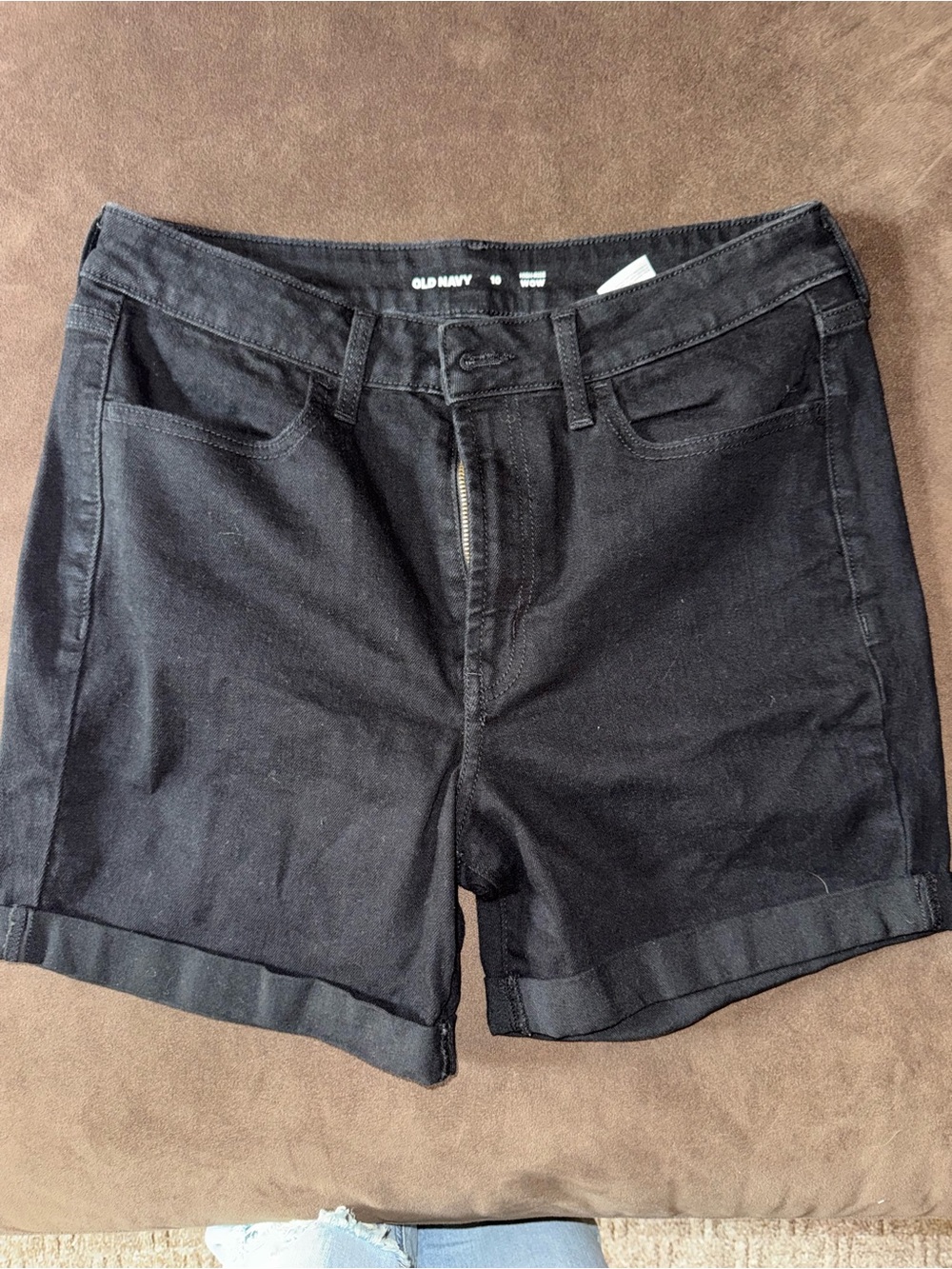 Old Navy Black Denim Roll-Hem Women's Shorts
